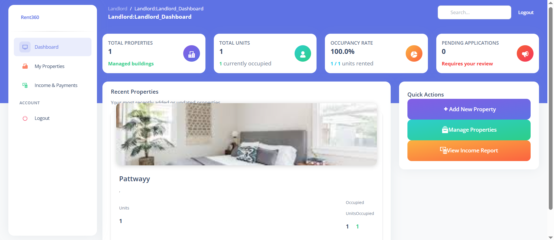 Rent360 - Property Rental System